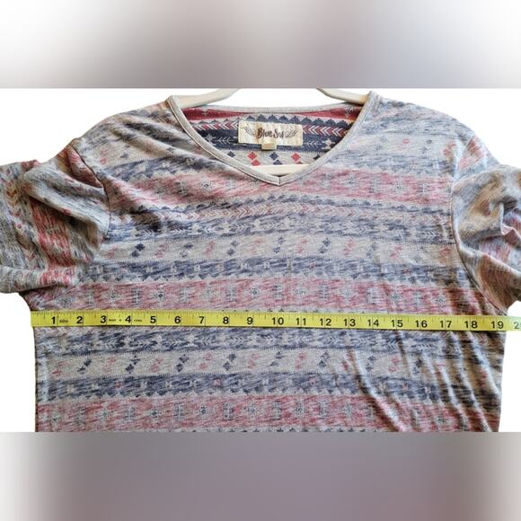 Blue Sol Aztec Short Sleeve Shirt Size Men's Medium - Picture 5 of 6